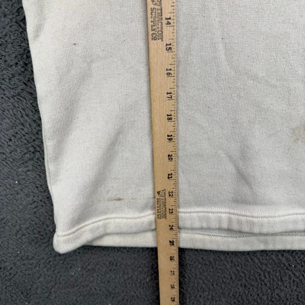 Banana Republic Mens Large Cream Sherpa Lined Quarter‎ Zip Pullover Sweater L